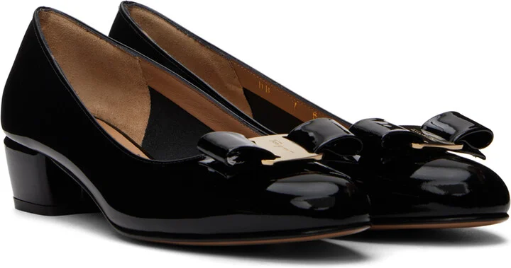 Ferragamo Black Vara Heels - Image 4