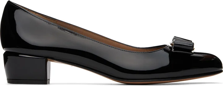 Ferragamo Black Vara Heels