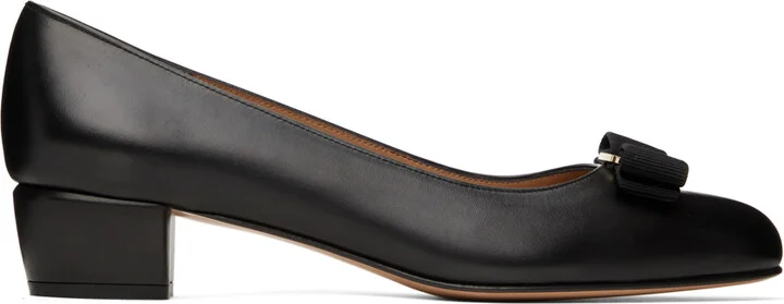 Ferragamo Black Vara Pumps