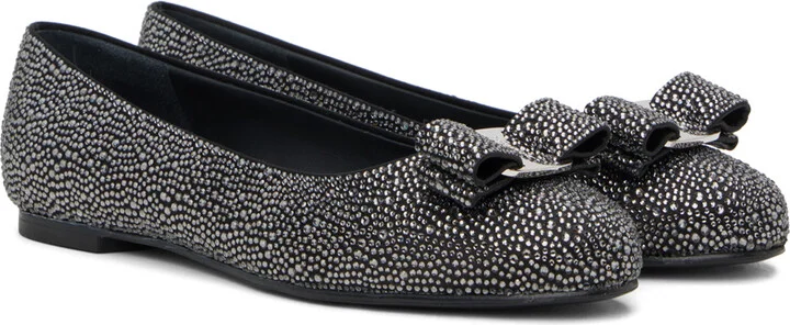 Ferragamo Black Varina Ballerina Flats - Image 4