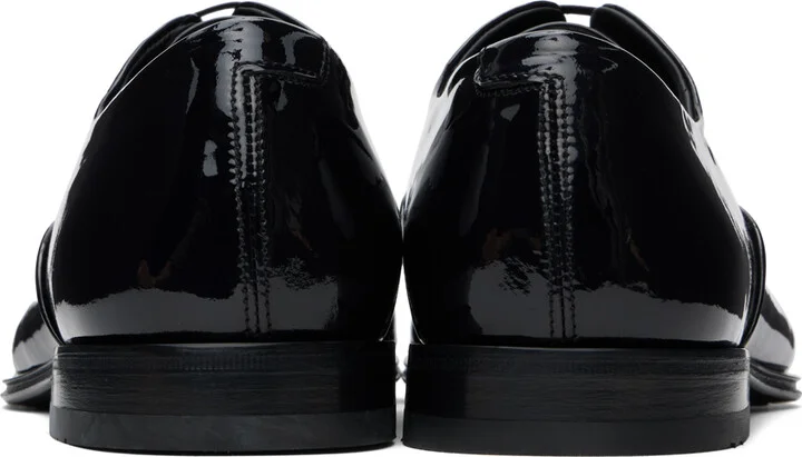 Ferragamo Black Wave Detail Oxfords - Image 2