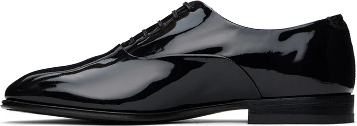 Ferragamo Black Wave Detail Oxfords - Image 3