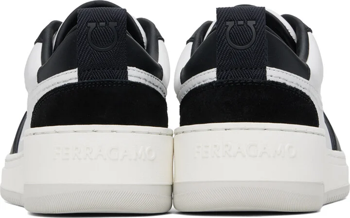 Ferragamo Black & White Dennis Sneakers - Image 2