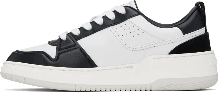 Ferragamo Black & White Dennis Sneakers - Image 3