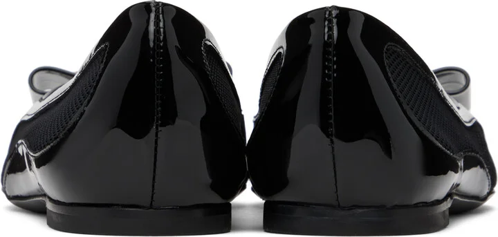 Ferragamo Black Zea Mesh Ballerina Flats - Image 2
