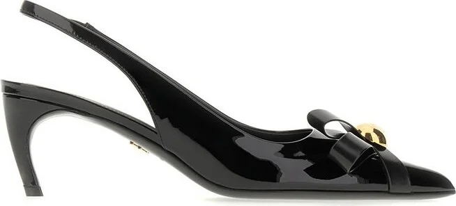 Ferragamo Bow Detailed Slingback Pumps