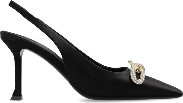 Ferragamo Bow-Embellished Slingback Pumps
