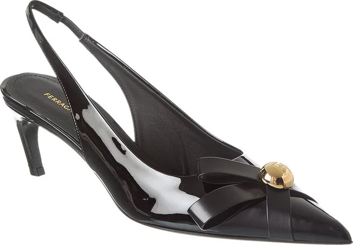 Ferragamo Brilda Leather Slingback Pump