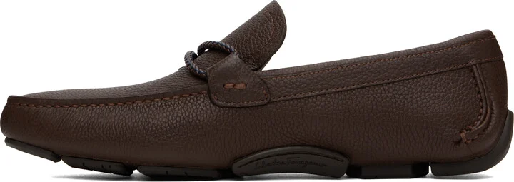 Ferragamo Brown Driver Loafers - Image 3