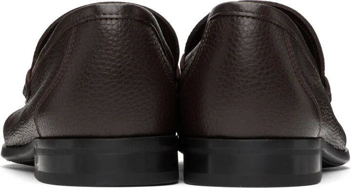 Ferragamo Brown Gancini Ornament Loafers - Image 2