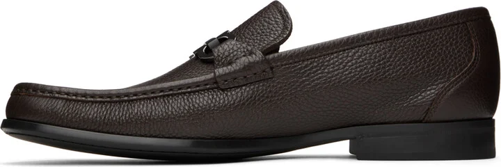 Ferragamo Brown Gancini Ornament Loafers - Image 3