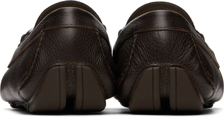 Ferragamo Brown Gancini Ornament Loafers - Image 2