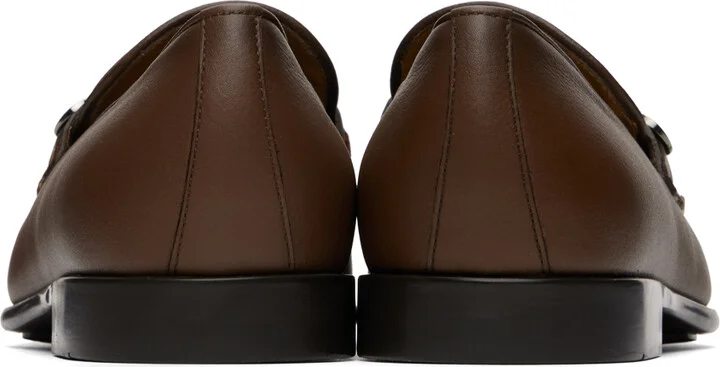 Ferragamo Brown Gancini Ornament Loafers - Image 2