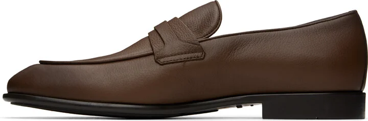 Ferragamo Brown Gancini Ornament Loafers - Image 3