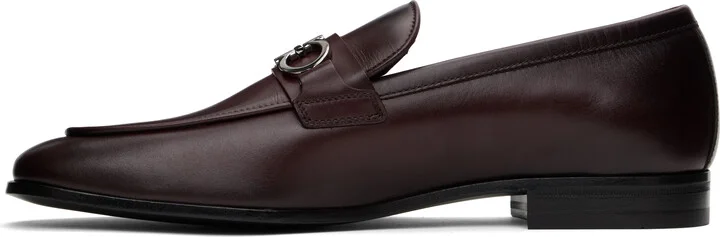 Ferragamo Brown Gancini Ornament Loafers - Image 3