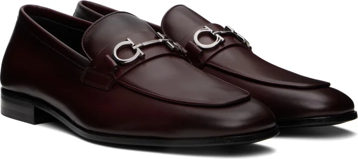 Ferragamo Brown Gancini Ornament Loafers - Image 4
