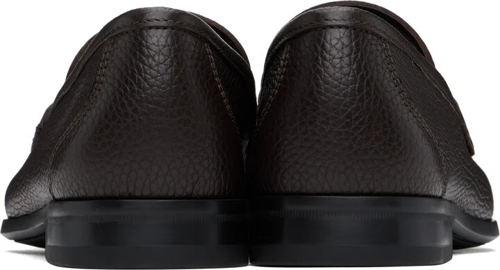 Ferragamo Brown Gancini Ornament Loafers - Image 2