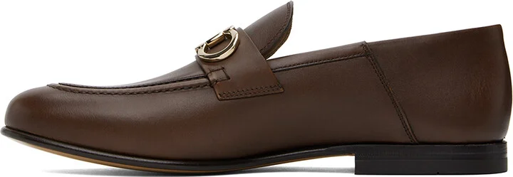 Ferragamo Brown Hardware Loafers - Image 3