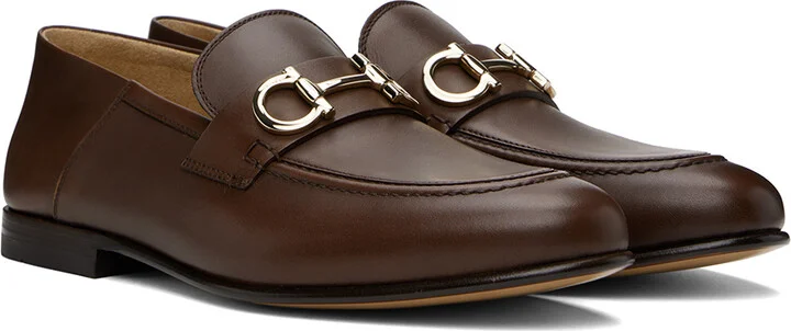 Ferragamo Brown Hardware Loafers - Image 4