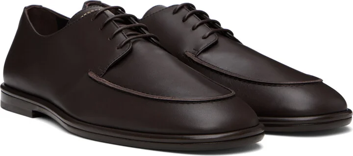 Ferragamo Brown Lace Up Derbys - Image 4