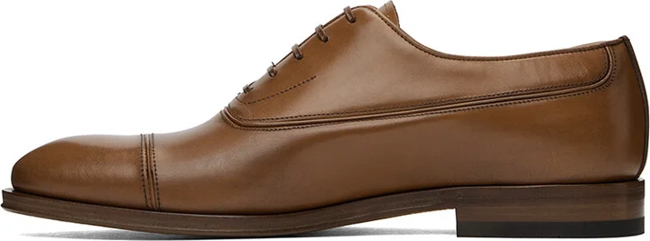 Ferragamo Brown Toe Cap Oxfords - Image 3