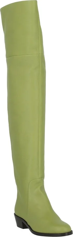 Ferragamo Bucaneve Leather Over-The-Knee Boot