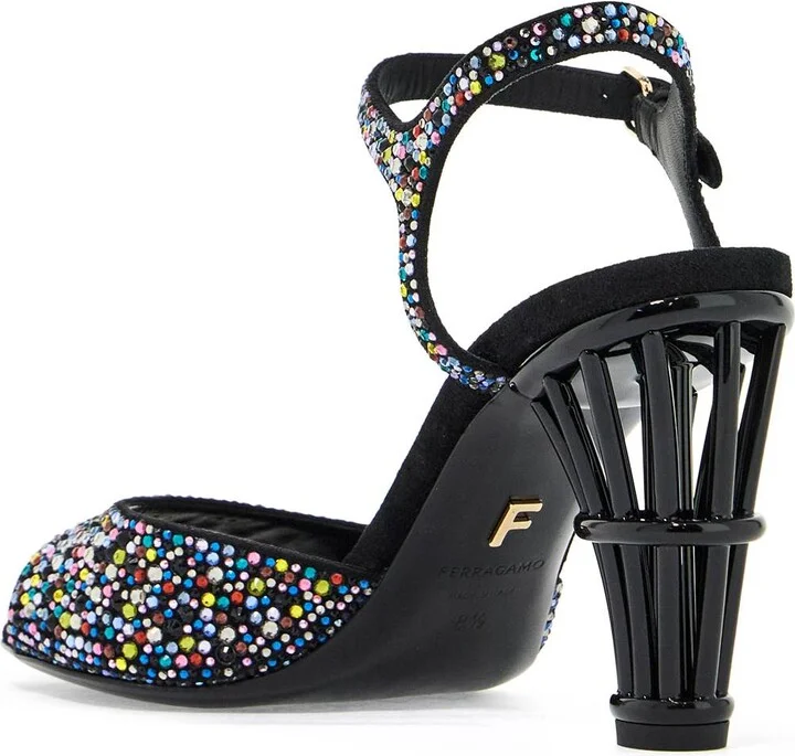 FERRAGAMO cage and crystal high heel sandals. - Image 2