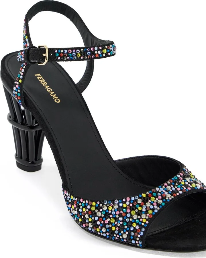 FERRAGAMO cage and crystal high heel sandals. - Image 4