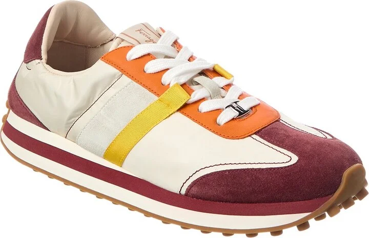 Ferragamo Canvas & Suede Sneaker