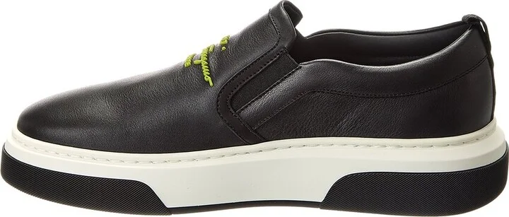 Ferragamo Cassina Saddle Leather Sneaker - Image 2