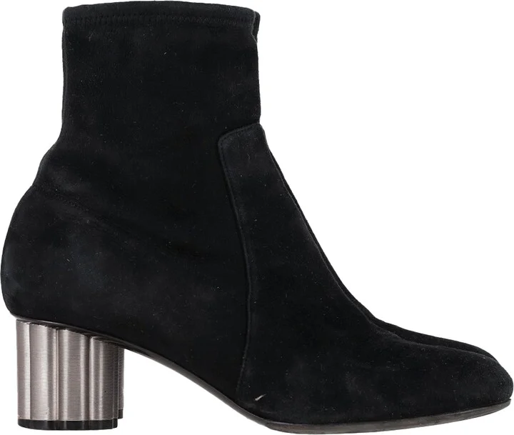Ferragamo Catania Ankle Stretch Boots in Black Suede