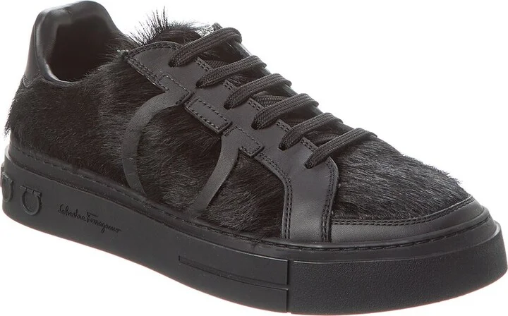 Ferragamo Cavallino Haircalf & Leather Sneaker