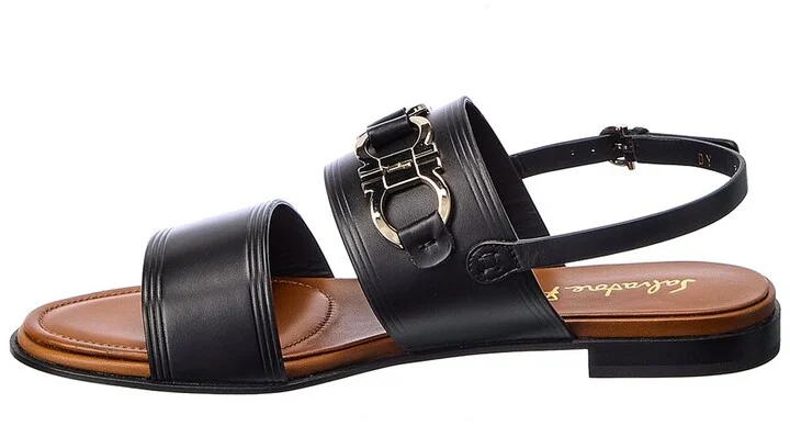 Ferragamo Chaim 10 Leather Sandal - Image 2
