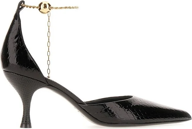 Ferragamo Chain Ankle Strap Pumps