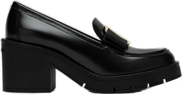 Ferragamo Chunky Heel Vara Bow Loafers