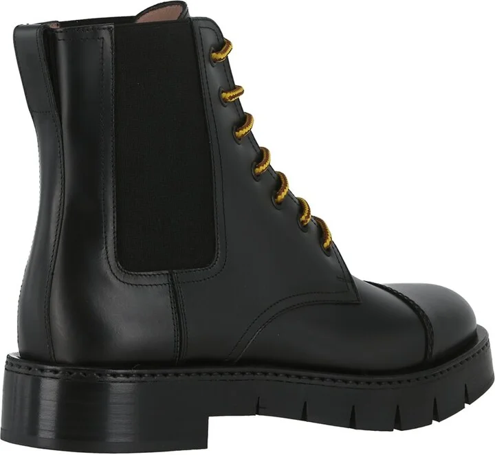 Ferragamo Combat Leather Bootie - Image 2