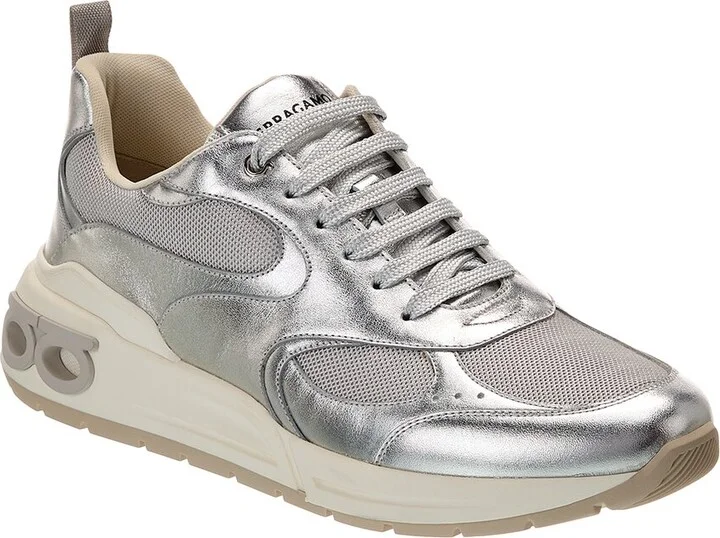 Ferragamo Cosma Lux Mesh & Leather Sneaker