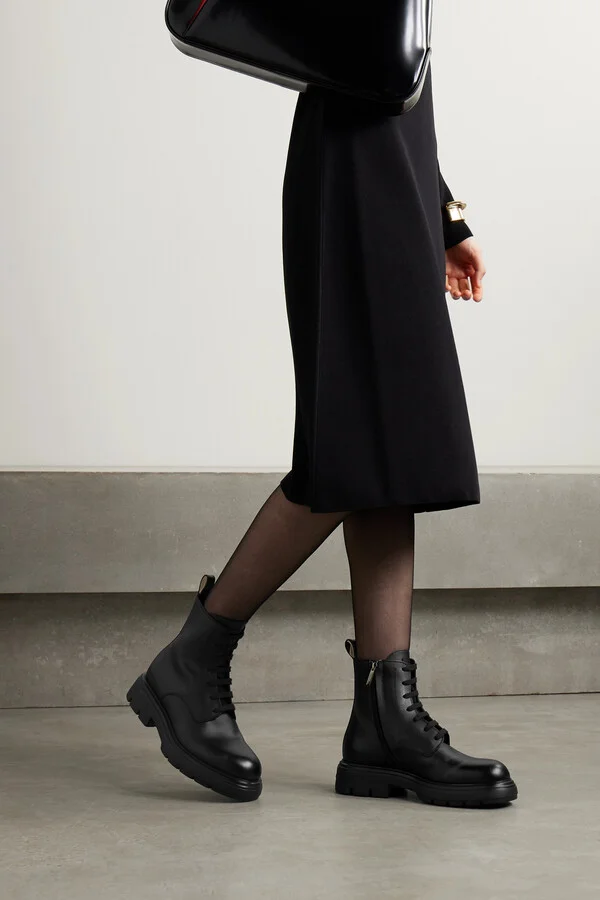 Ferragamo - Dionne Leather Ankle Boots - Black - Image 2