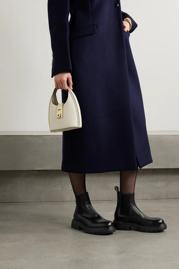 Ferragamo - Dollie Leather Chelsea Boots - Black - Image 2