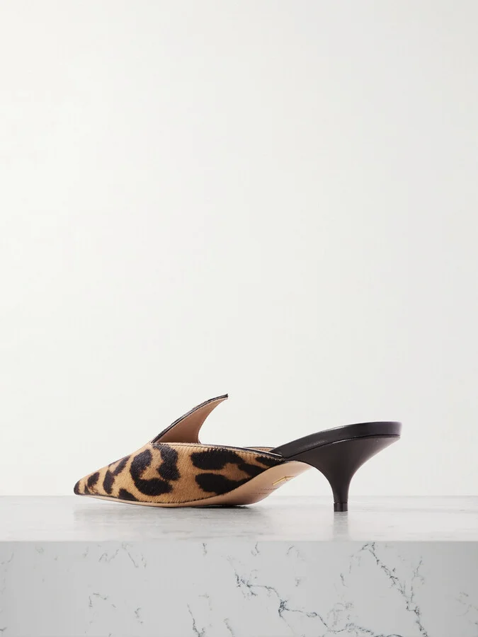 Ferragamo - Dorye Leopard-print Calf Hair Mules - Animal print - Image 3