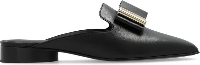 Ferragamo Double-Bow Slip-On Mules