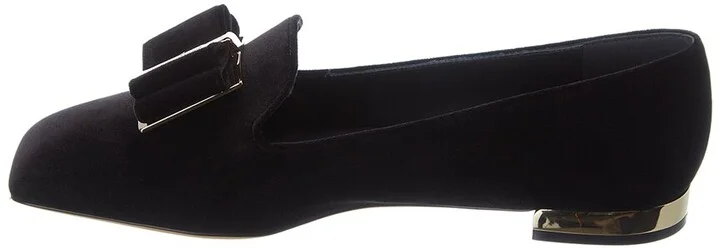 Ferragamo Double Bow Velvet Loafer - Image 2