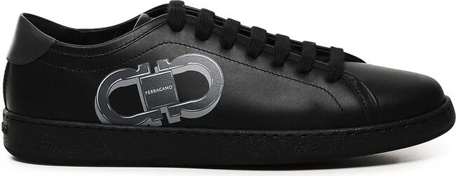 Ferragamo Double Gancini Lace-Up Sneakers