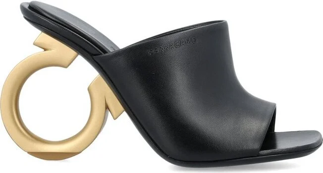 Ferragamo Elina Sculpted Heeled Mules