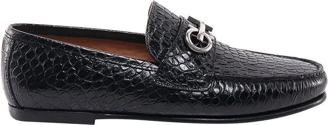 Ferragamo Embossed Slip-On Loafers