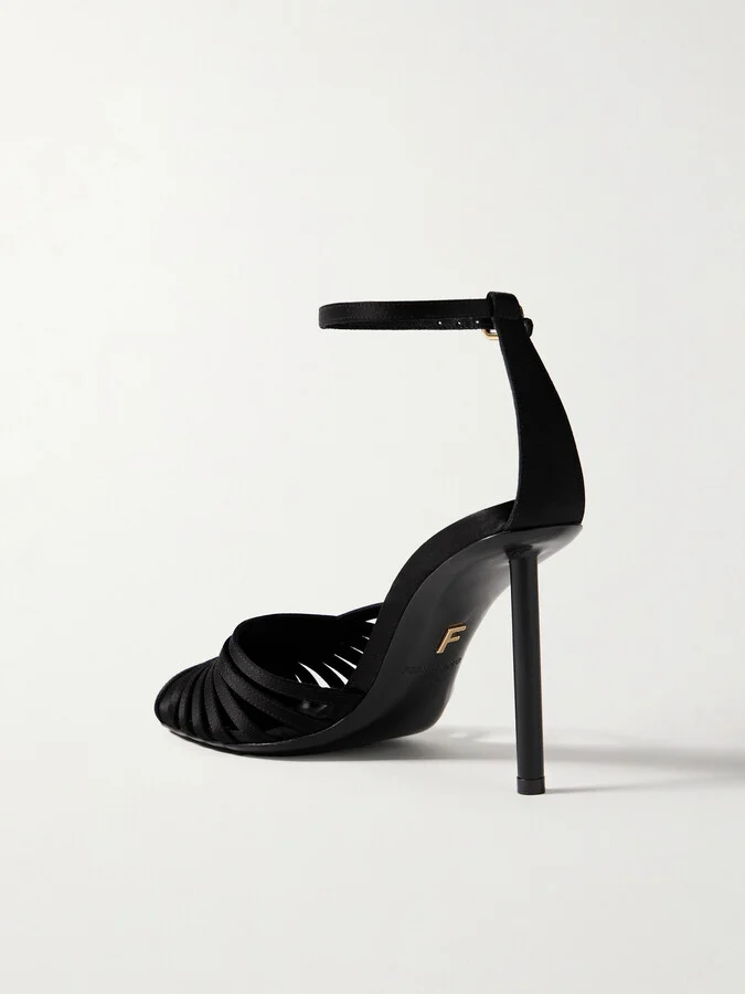 Ferragamo - Ermelia Satin Pumps - Black - Image 3