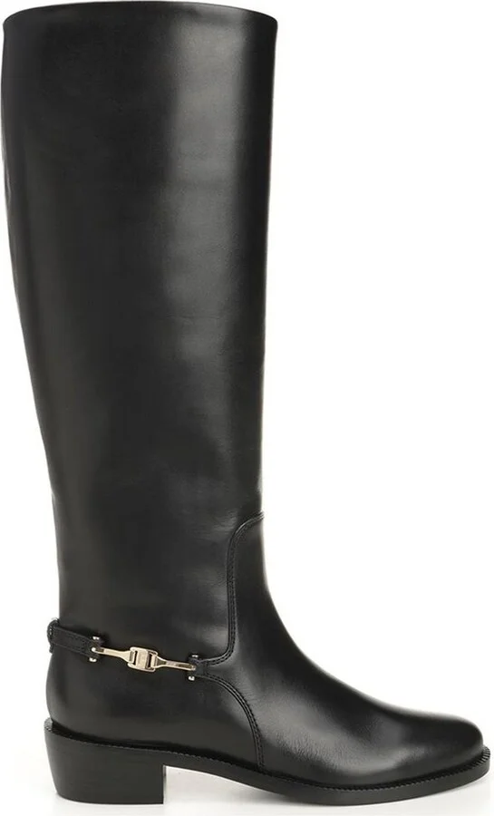 Ferragamo F Buckle Knee Boots