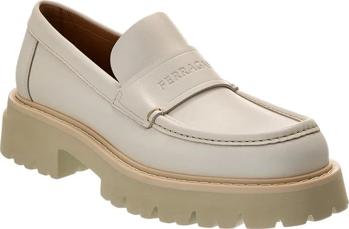 Ferragamo Fergal Leather Platform Loafer