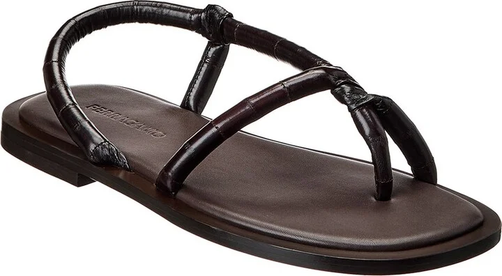 Ferragamo Filone Leather Sandal