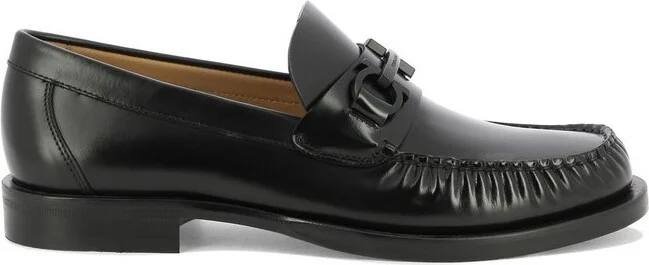 Ferragamo Fort Gancini Plaque Loafers
